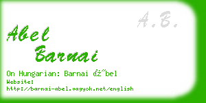 abel barnai business card